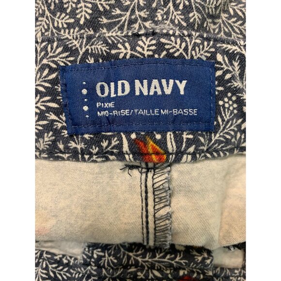 Old Navy Pixie Mid Rise Printed Capri Denim Jeans Womens Size 12 Regular AC10 - Picture 4 of 5